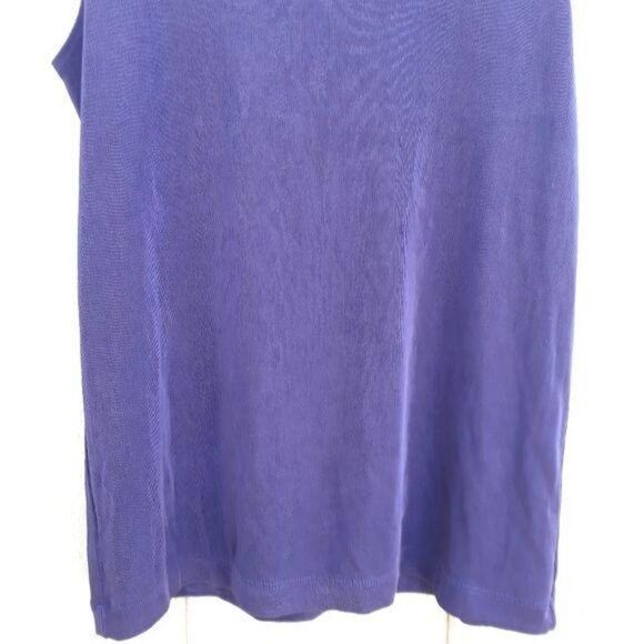 Chico's Travelers Contemporary Tank Mesmerize Top Packable Purple Stretch Sz 1 - Picture 5 of 9